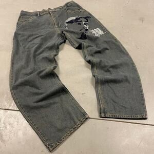 Baggy Y2K makaveli Tupac Jeans 40x34